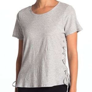 Vince Camuto Side Lace-up Slub Top